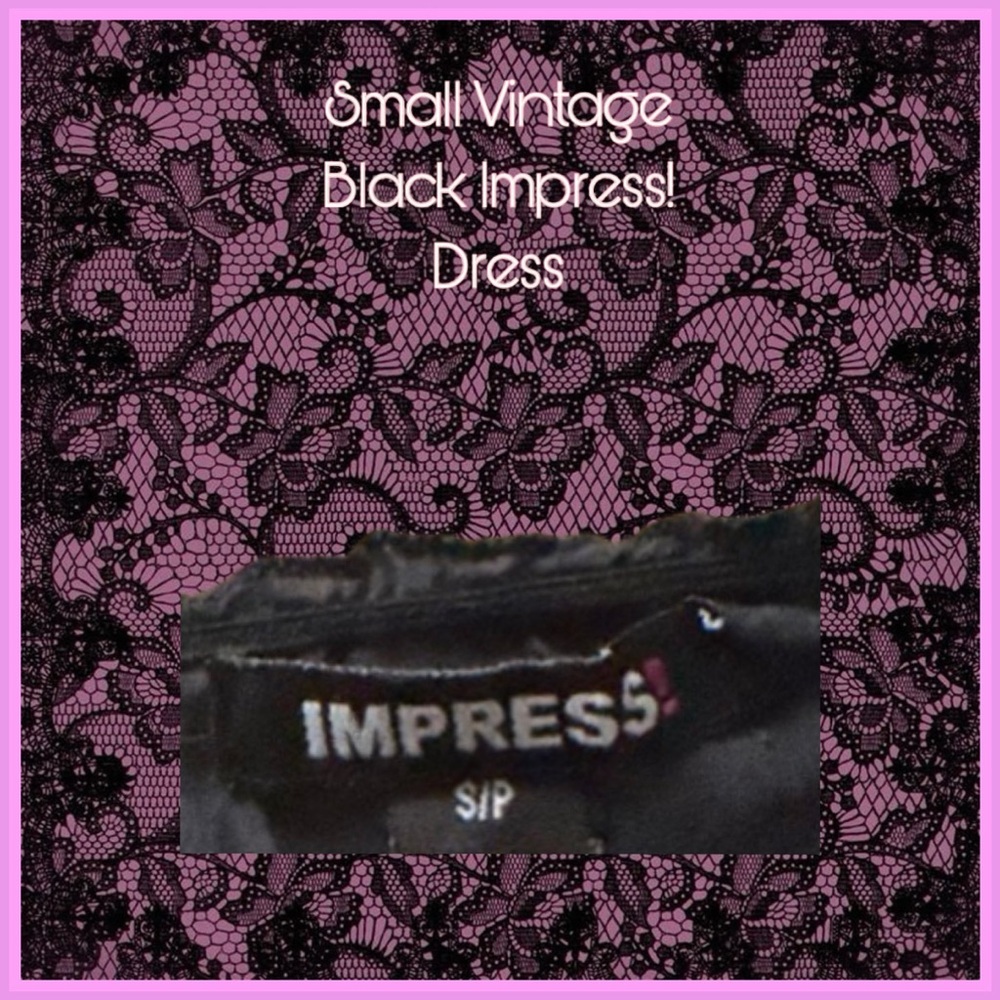Vintage Black Impress! Dress - Picture 3 of 3